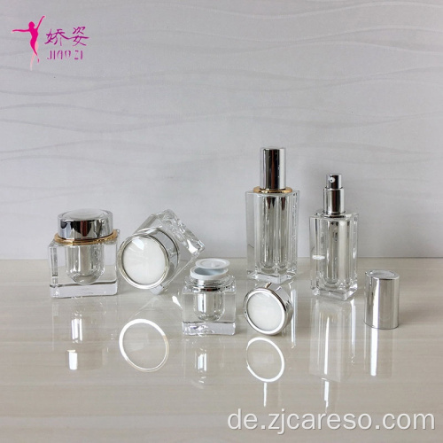 Klassische quadratische Acryl-Kosmetik-Verpackungsflasche
